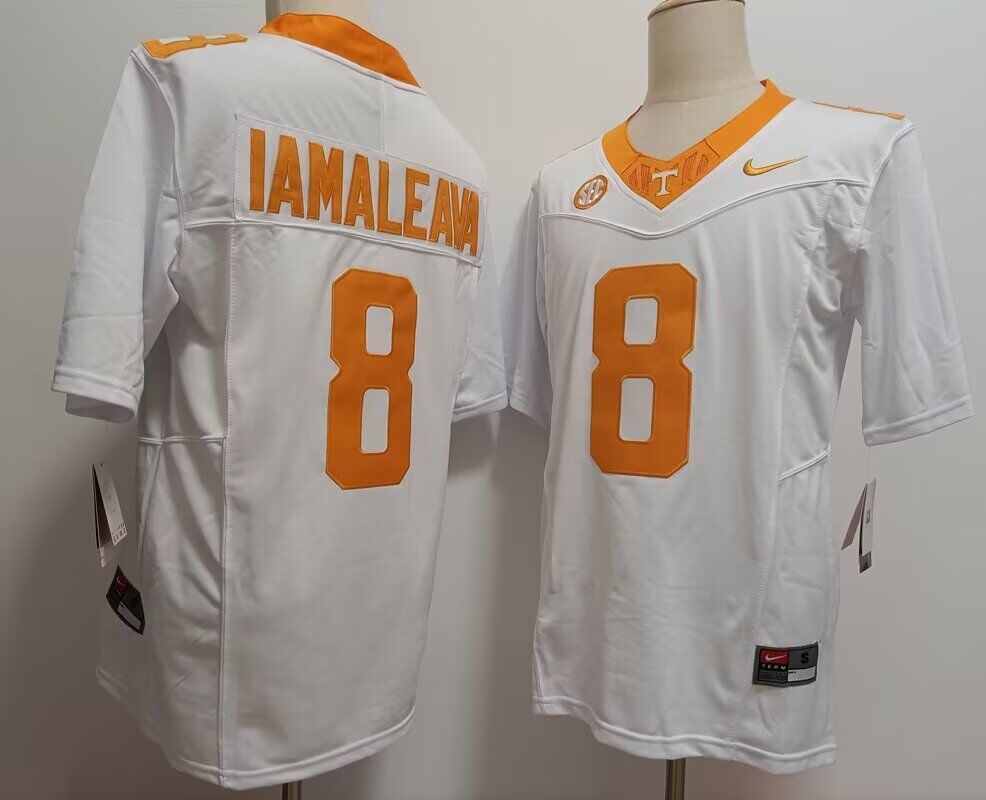 Men Tennessee Titans #8 Iamaleava white 2024 NCAA Nike jersey